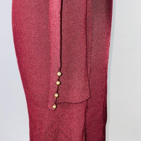 WHBM White House Black Market Womens Dress Asymmetrical Hem Goldtone Beads S - Picture 5 of 10